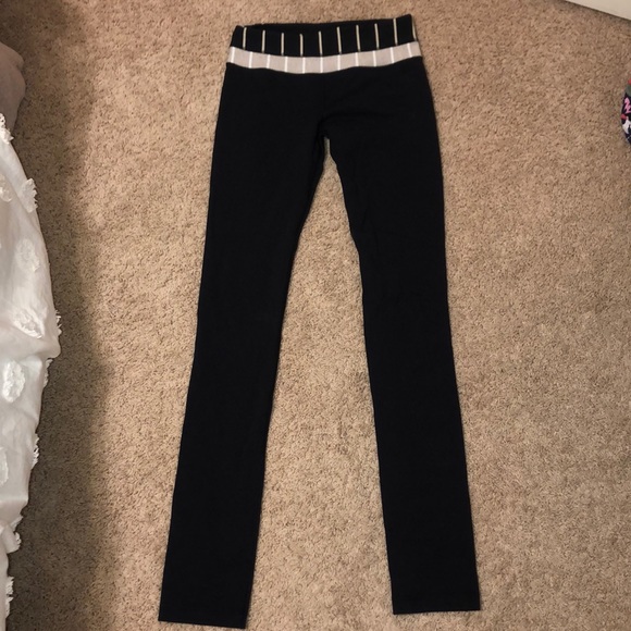 Black lululemon straight legged leggings. - Picture 1 of 2